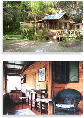 Cabin in the woods perfect for a meditation retreat or silent retreat, and porch of meditation cabin. 